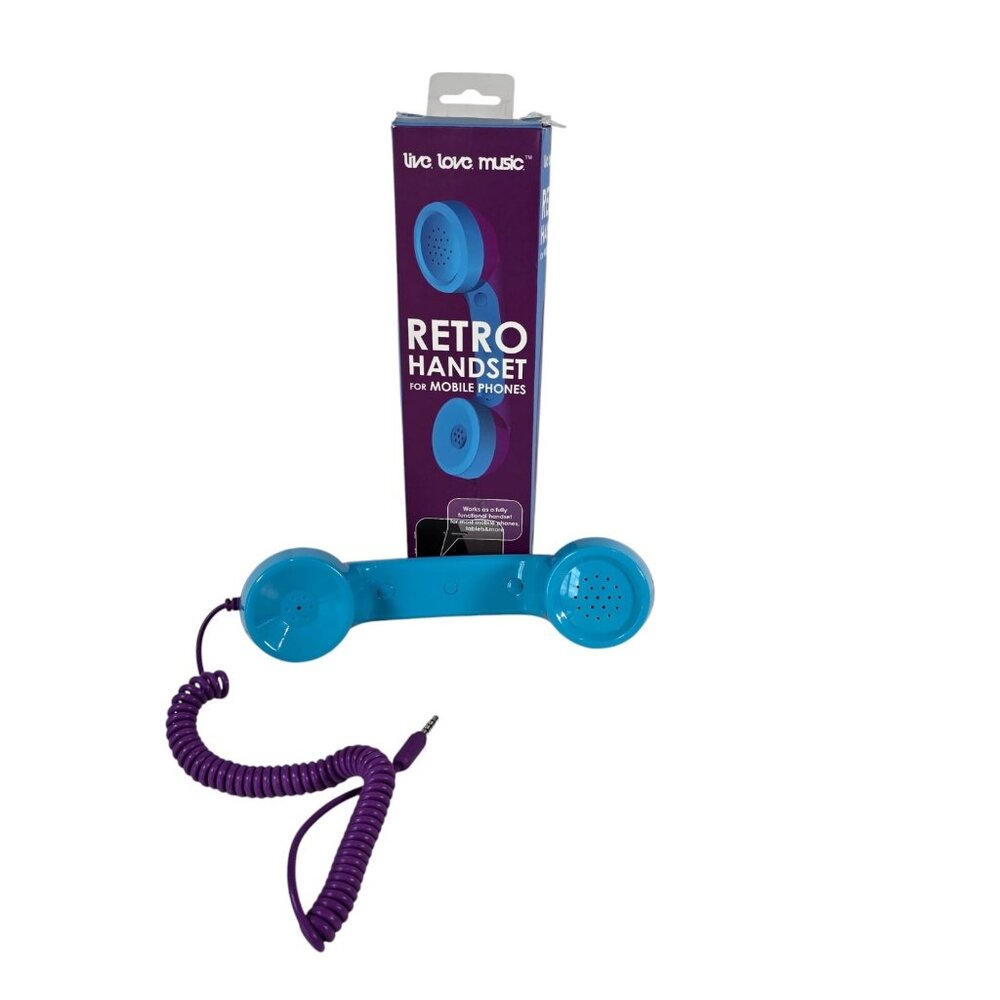 Retro Handset for Mobil Phones Blue Purple Cell Phone Accessory Plug In Receiver